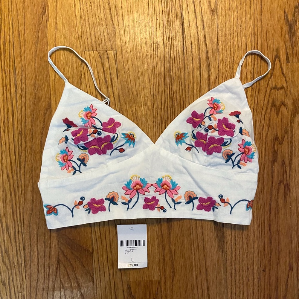 NWT Forever 21 Floral Embroidered Bralette